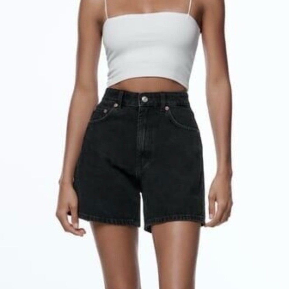 Zara Black Jean Shorts